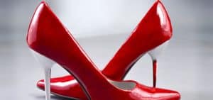Red Ladies Shoes Fashion High Heels Pair Pumps