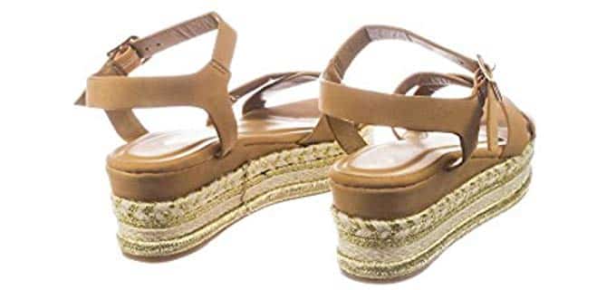 Vintage Espadrille Jute Wrap Flatform Flat Sandal Shark Tooth Eva Outsole 1 of 1