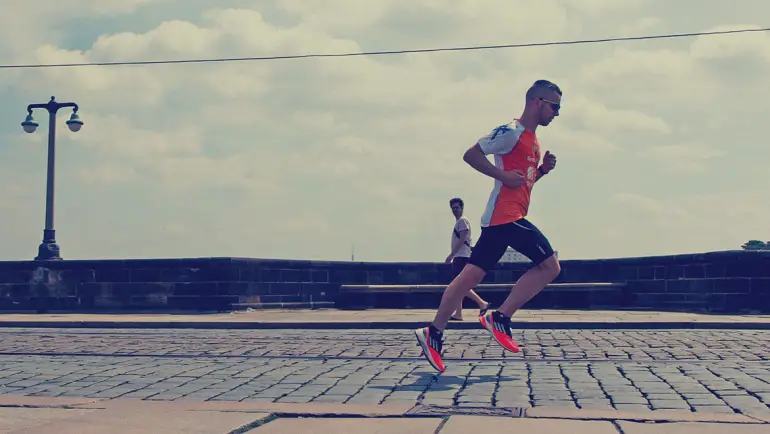 Man Running with Shoes