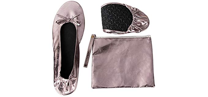 foldable flats with pouch